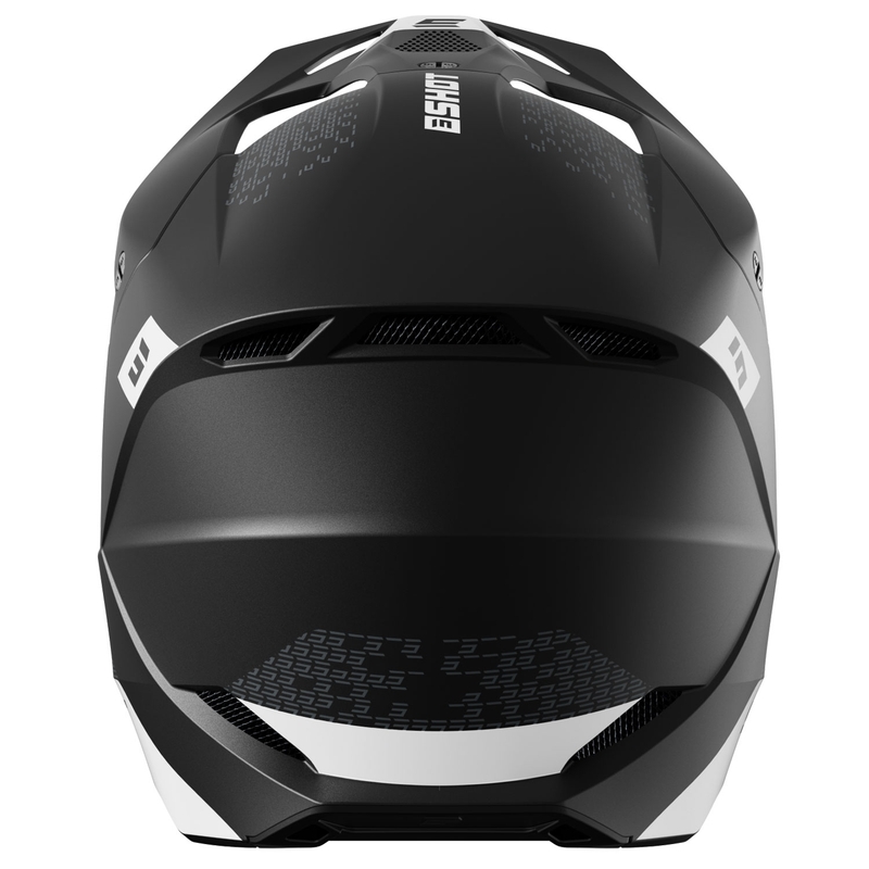 Casque cross Shot Furious Draw blanc-noir