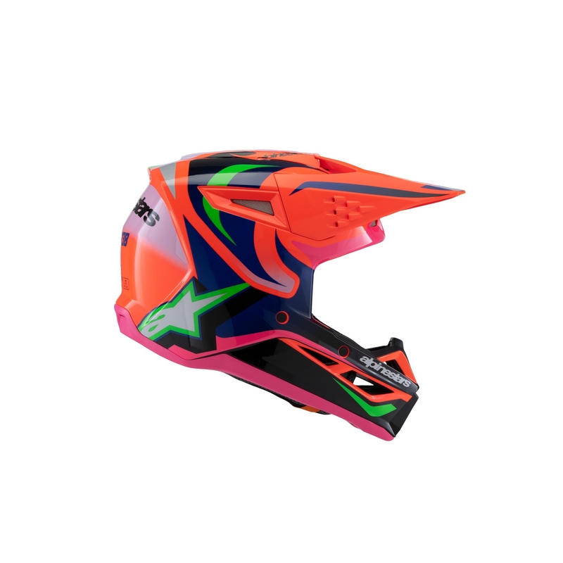 Casque motocross enfant Alpinestars S-M3 HAIDEN DEEGAN fluo orange-violet-rose-vert