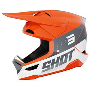Casque motocross Shot Furious League orange-gris