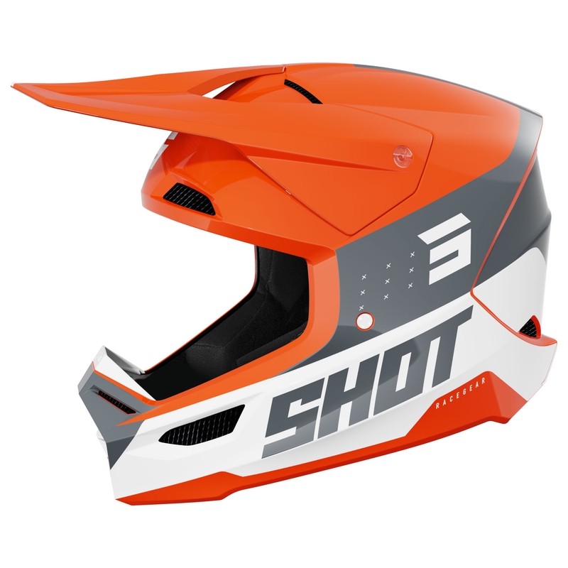 Casque motocross Shot Furious League orange-gris