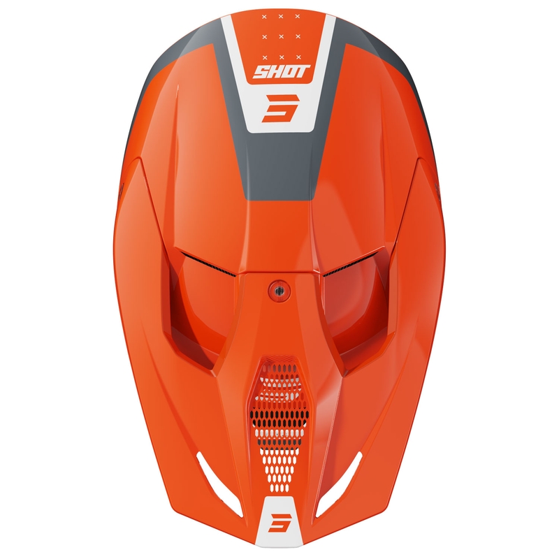 Casque motocross Shot Furious League orange-gris