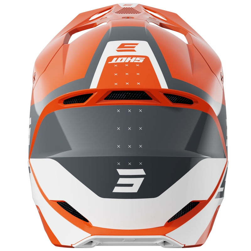 Casque motocross Shot Furious League orange-gris