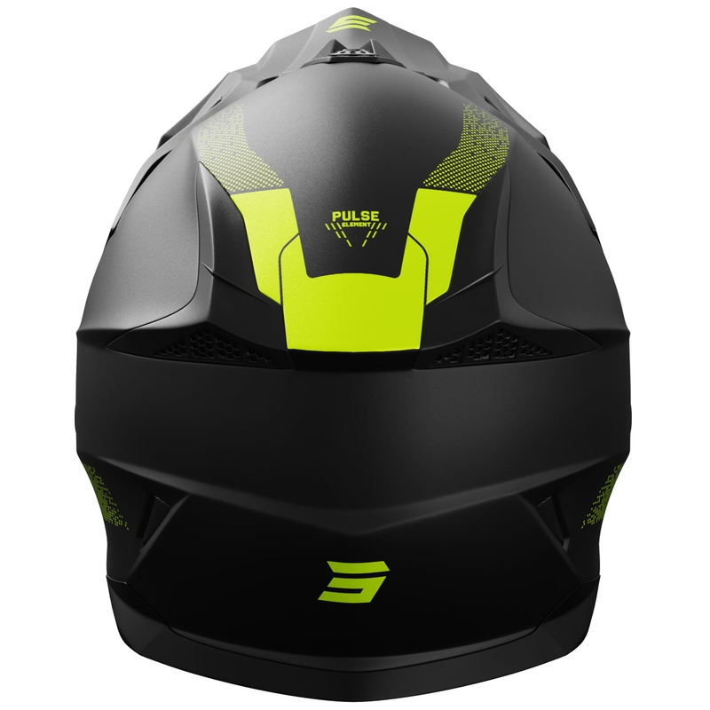 Casque cross Shot Pulse Element jaune fluo mat