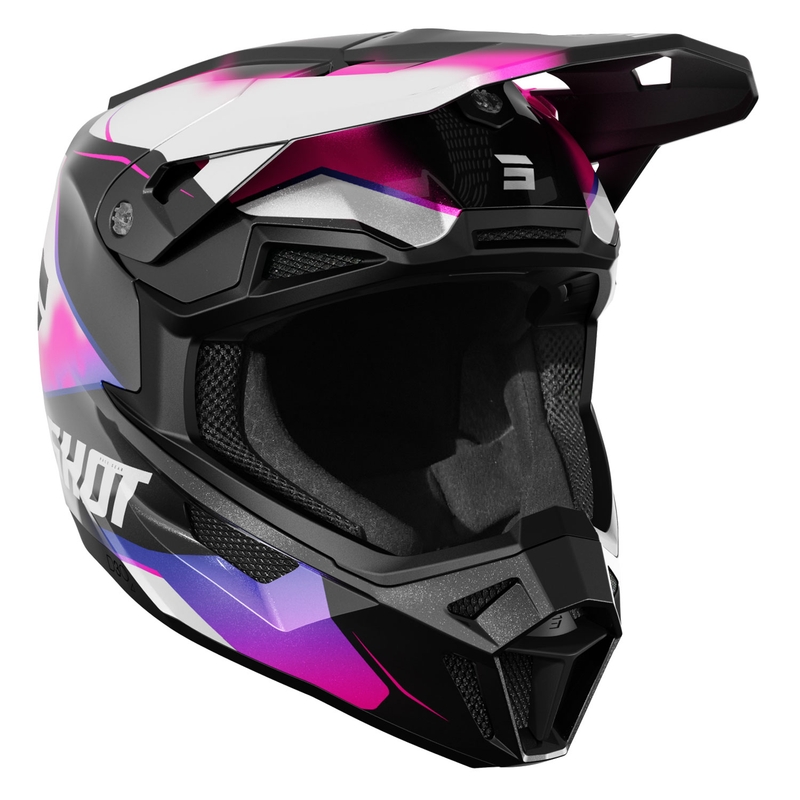 Casque cross Shot Lite Astral bleu-rose