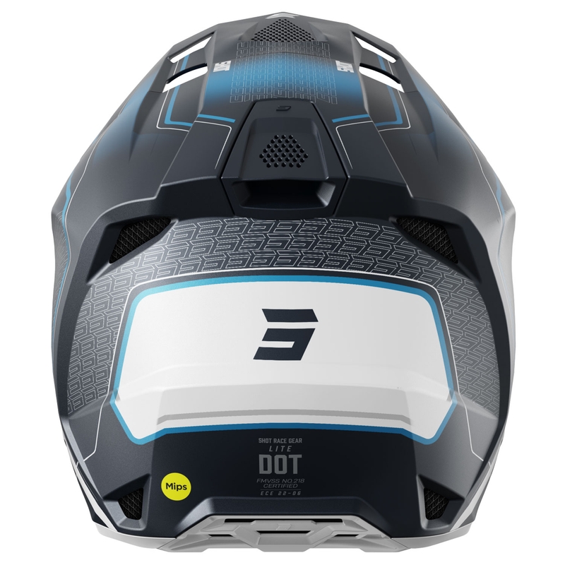 Casque cross Shot Lite Challenger bleu mat