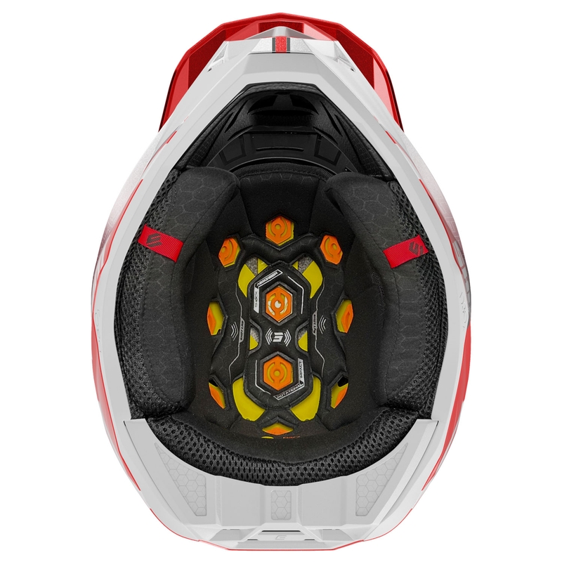 Casque cross Shot Lite Challenger rouge perle