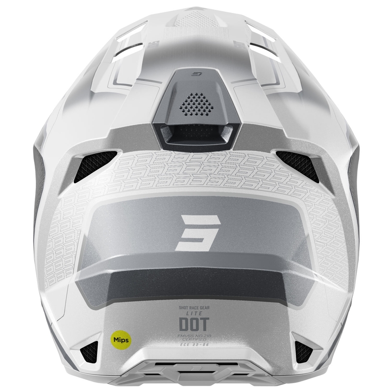 Casque cross Shot Lite Challenger perle noir-blanc