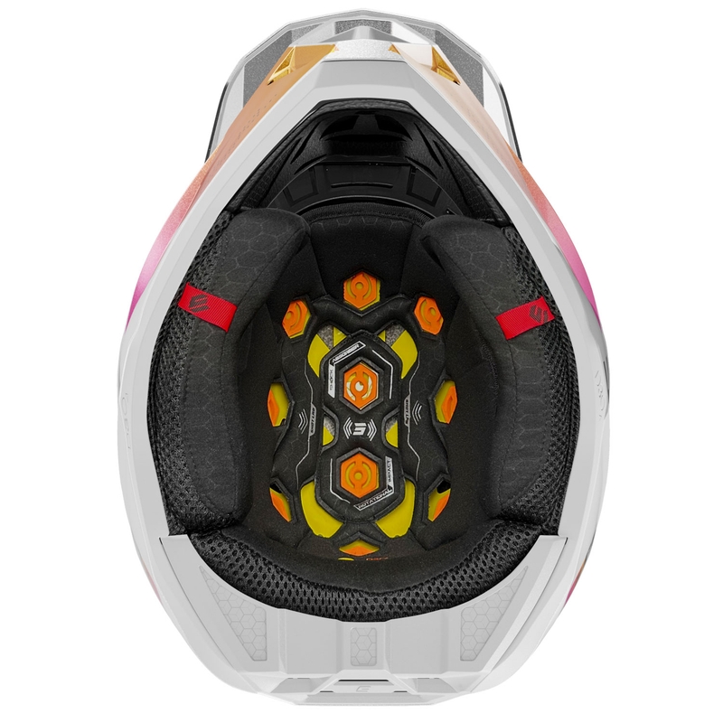 Casque cross Shot Lite Ultra perle bleu-orange-rose
