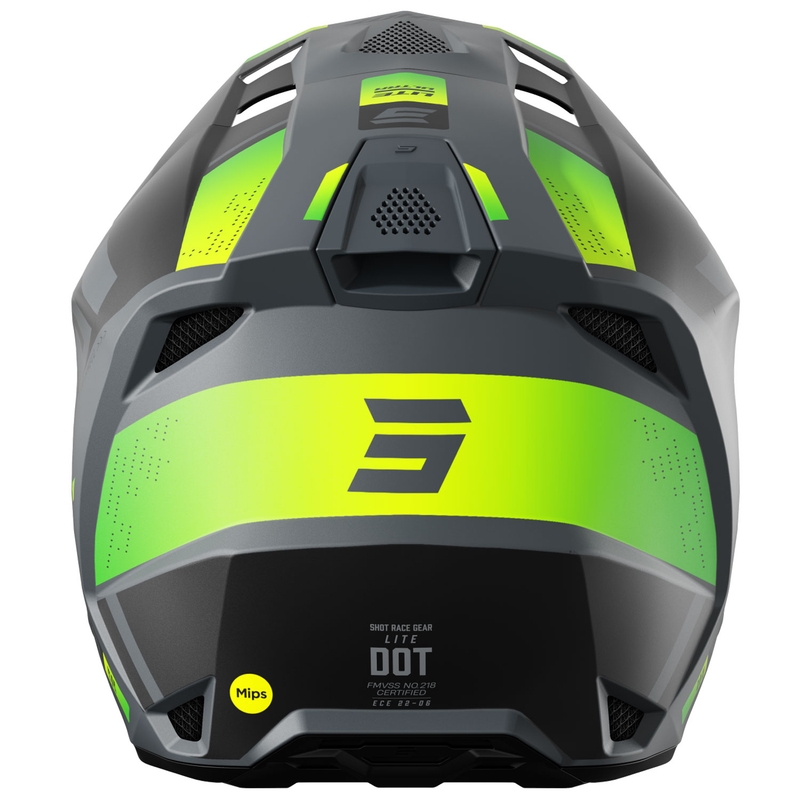 Casque cross Shot Lite Ultra jaune fluo mat