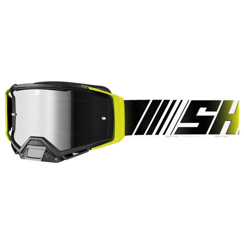 Lunettes cross Shot Core jaune fluo-blanc avec plexiglas iridium