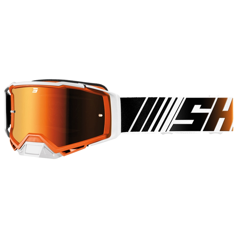 Lunettes cross Shot Core orange-blanc avec plexiglas iridium