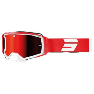 Lunettes cross Shot Core rouge-blanc avec plexiglas iridium