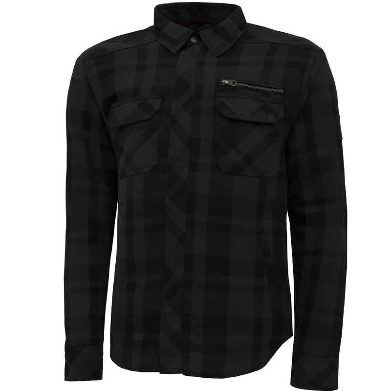Chemise de moto Street Racer Striker noire