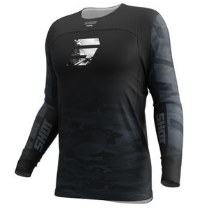 Maillot cross Shot Contact Tactic noir-gris