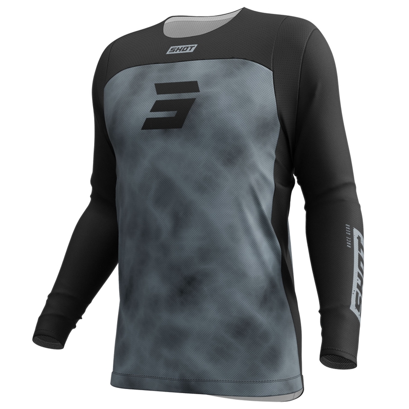 Maillot cross Shot Contact Onyx noir-gris