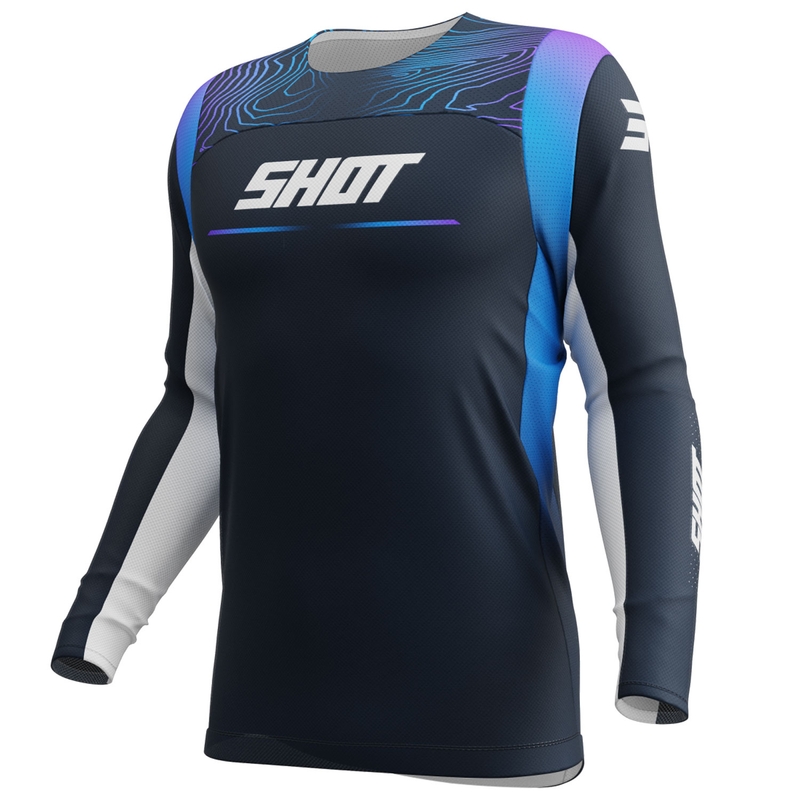 Maillot de motocross Shot Contact Apex bleu