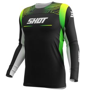 Maillot cross Shot Contact Apex jaune fluo
