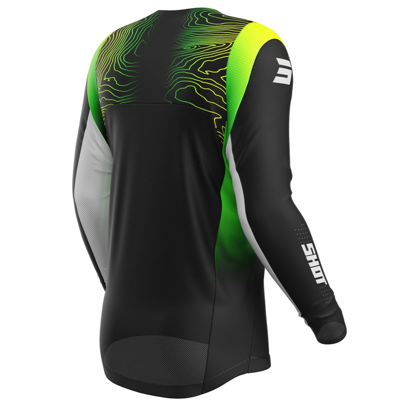 Maillot cross Shot Contact Apex jaune fluo