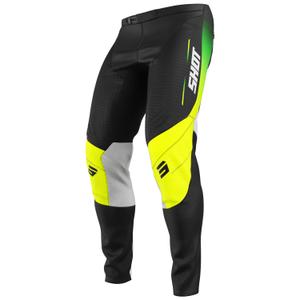 Pantalon moto cross Shot Contact Apex jaune fluo