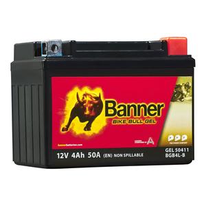 Batterie moto gel Banner Bike Bull GEL 504 11/BGB4L-B - GB4L-B 12V, 4Ah, 50A