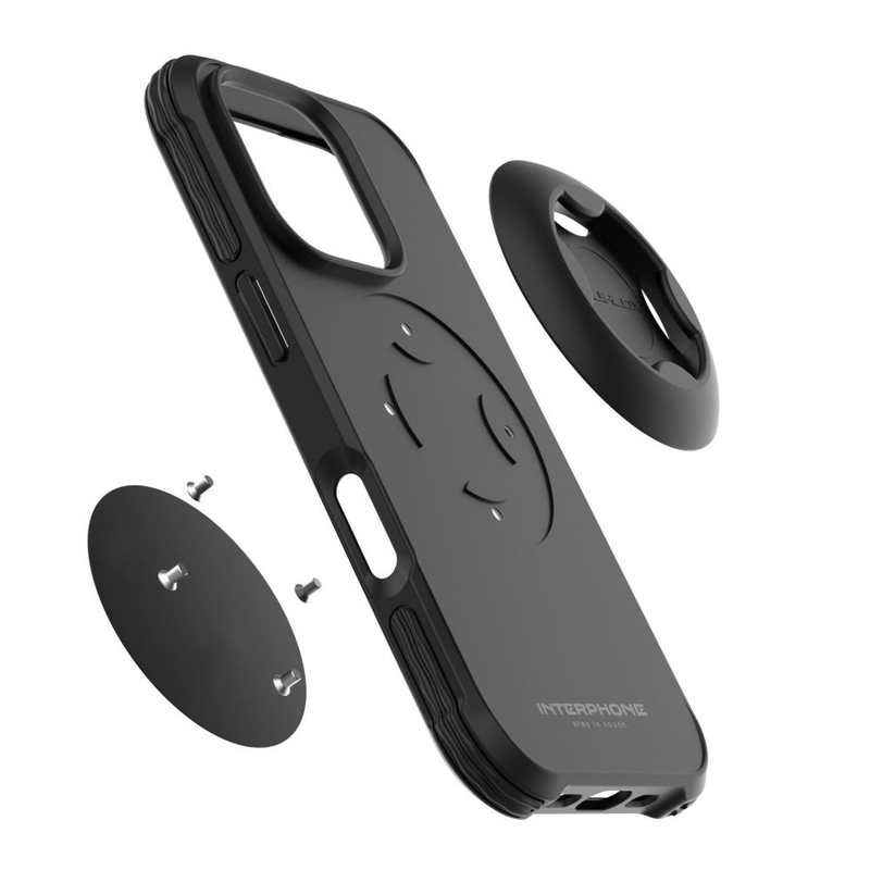 Housse de protection Interphone QUIKLOX Tetraforce pour Apple iPhone 16 Pro Max noir