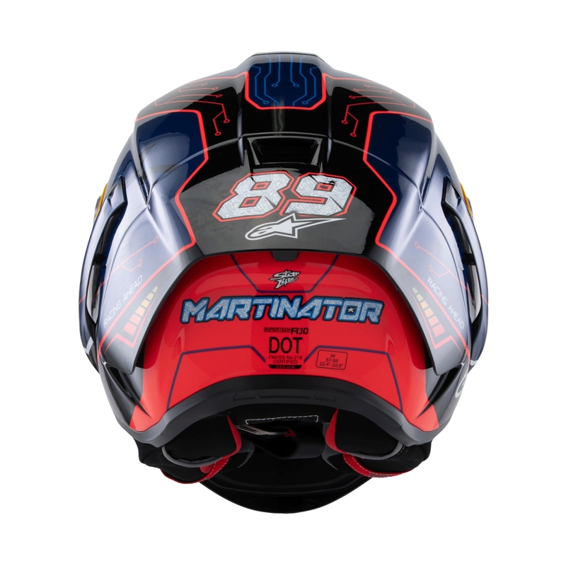 Casque Moto Intégral Alpinestars Supertech R-10 Limited Edition Martinator Jorge Martin Bleu-Violet-Rouge-Jaune