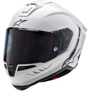 Casque moto intégral Alpinestars Supertech R-10 Solid carbon white matt