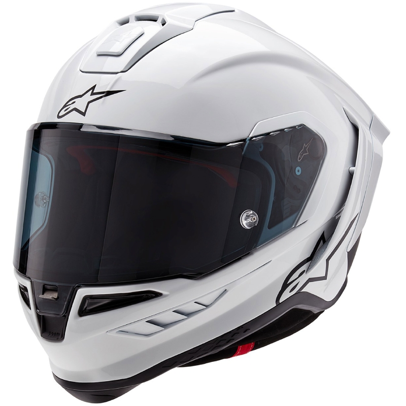 Casque moto intégral Alpinestars Supertech R-10 Solid carbon white matt