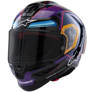 Casque Moto Intégral Alpinestars Supertech R-10 Limited Edition Martinator Jorge Martin Bleu-Violet-Rouge-Jaune