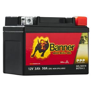 Batterie moto gel Banner Bike Bull GEL 503 14/BGTX4-3 - GTX4-3 12V, 3Ah, 50A