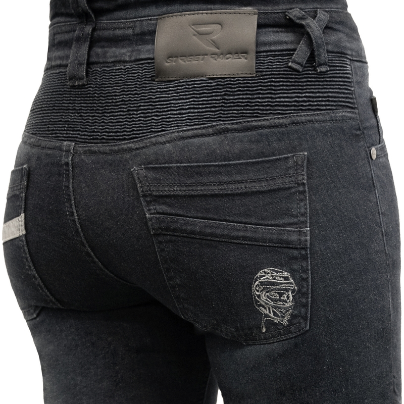 Jean court femme Street Racer Spike II noir