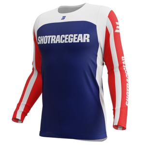 Maillot cross Shot Contact Mythic bleu-rouge