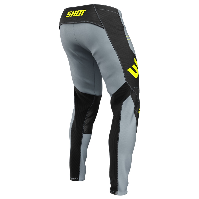Pantalon moto cross Shot Contact Shield jaune fluo