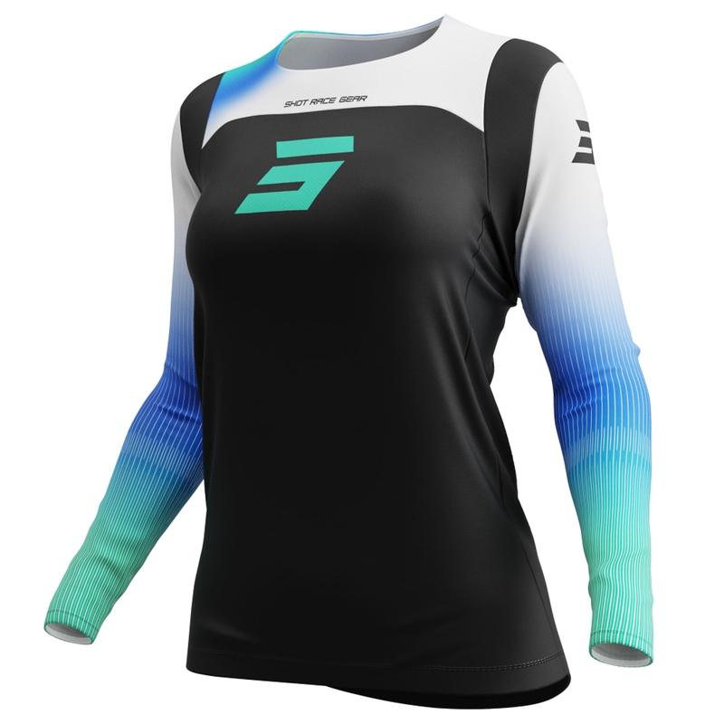 Maillot motocross femme Shot Contact Hera bleu