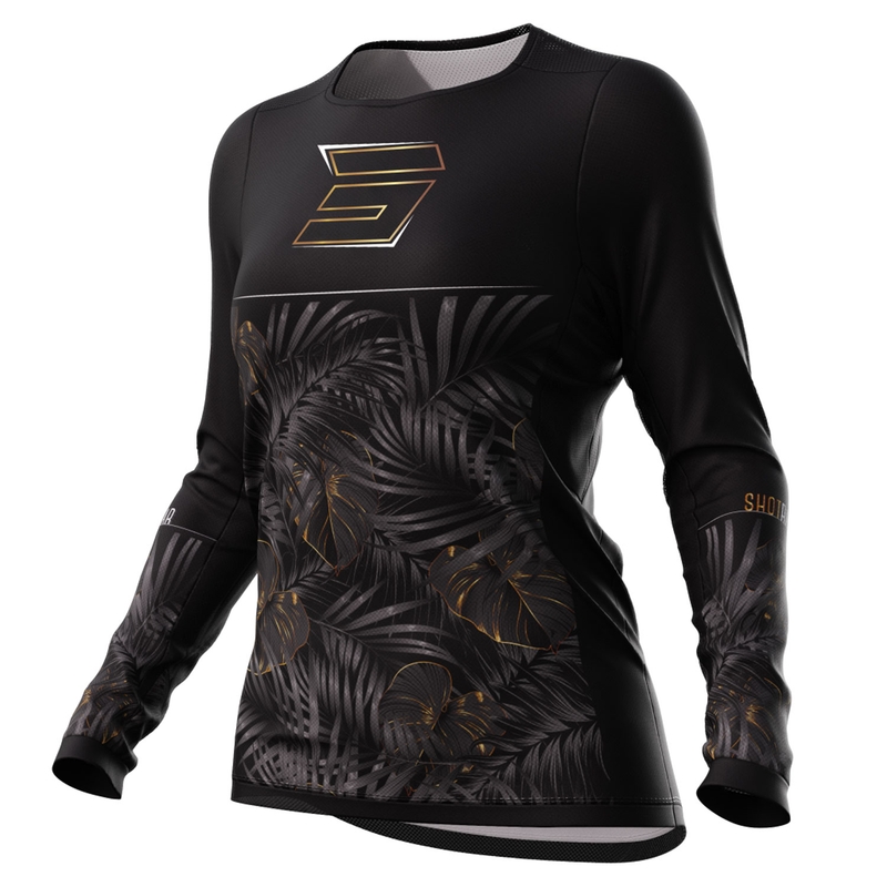 Maillot motocross femme Shot Contact Respect noir et or