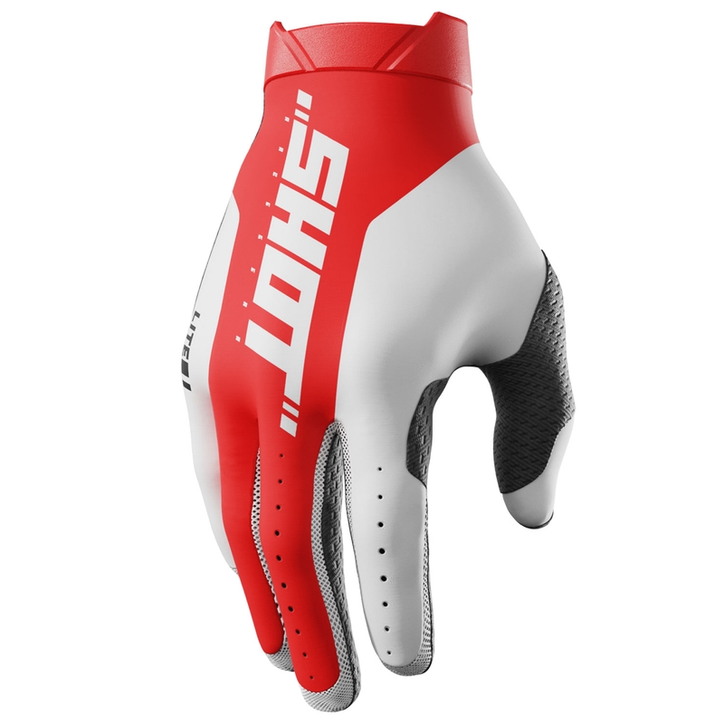 Gants de motocross Shot Lite Pro rouges