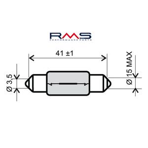 Lamp RMS T15x44 6V 18W