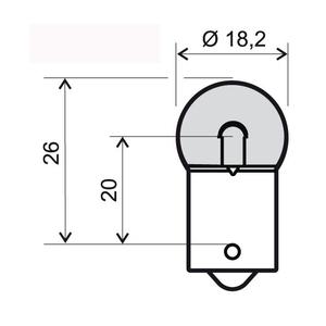 Lamp RMS BA15S G18 6V 10W