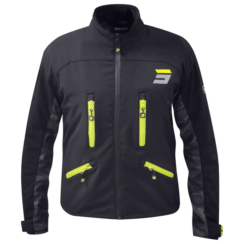 Blouson moto Shot Climatic noir-jaune fluo