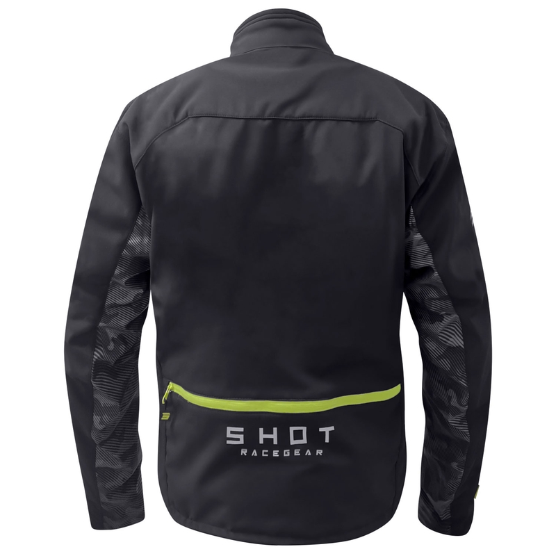 Blouson moto Shot Climatic noir-jaune fluo