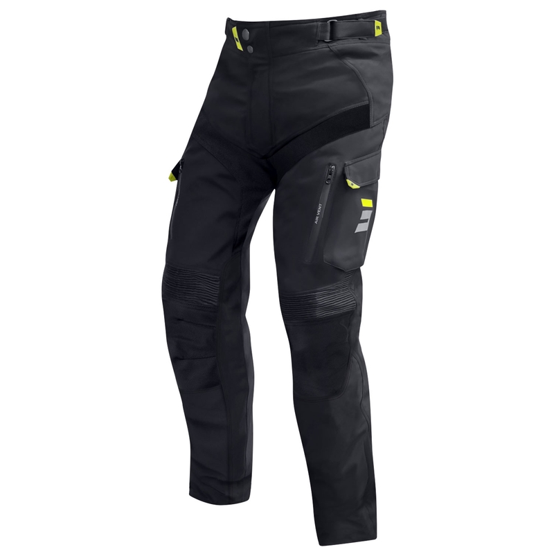 Pantalon moto Shot Climatic noir-jaune fluo