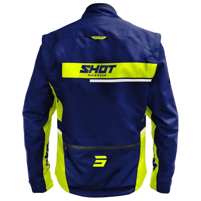 Veste moto Shot Contact Assault 2.0 bleu-jaune fluo