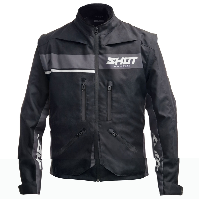 Veste moto Shot Contact Assault 2.0 noir-blanc