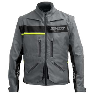 Veste moto Shot Contact Assault 2.0 gris-jaune fluo