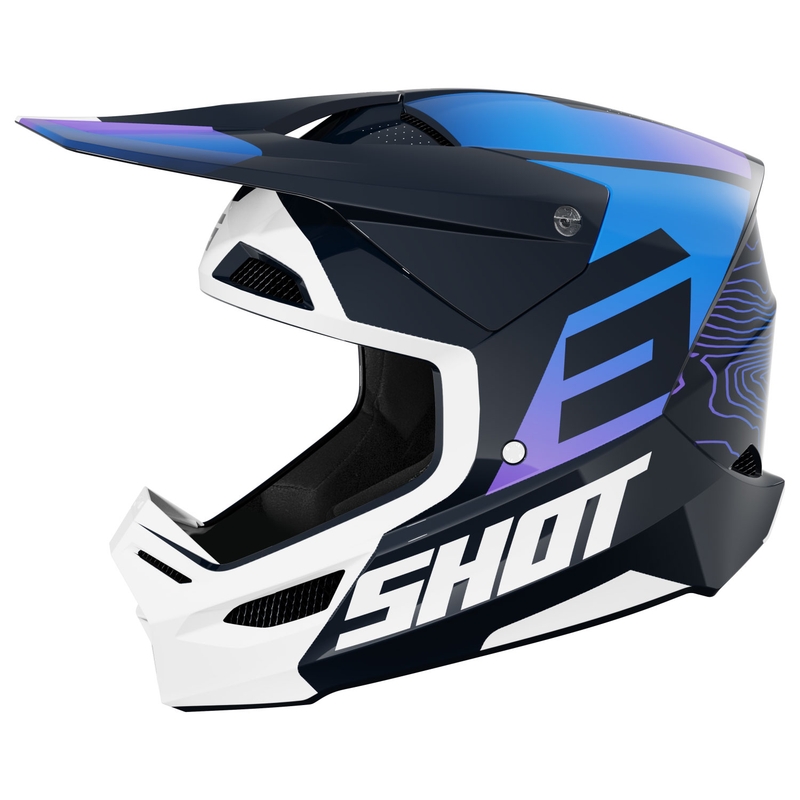 Casque motocross enfant Shot Furious Apex bleu