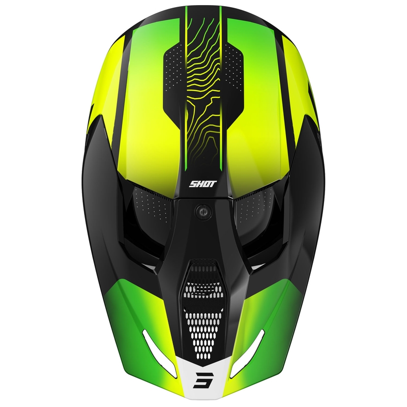 Casque motocross enfant Shot Furious Apex jaune fluo