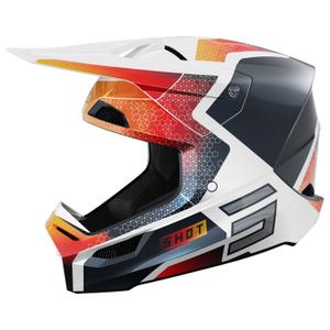 Casque motocross enfant Shot Furious Phaser bleu-rouge