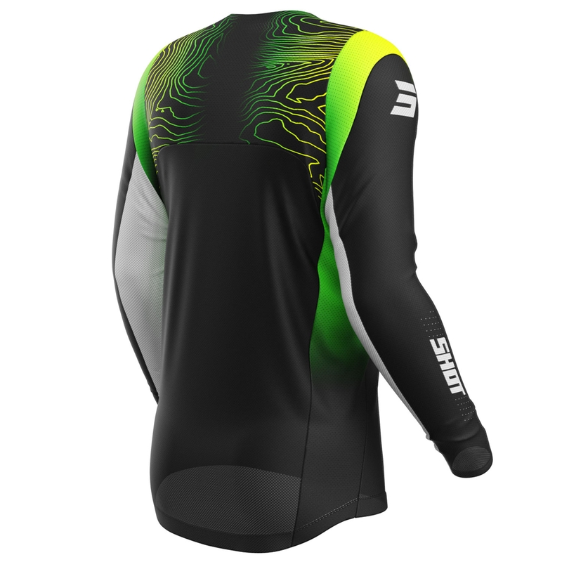 Maillot motocross enfant Shot Contact Apex jaune fluo
