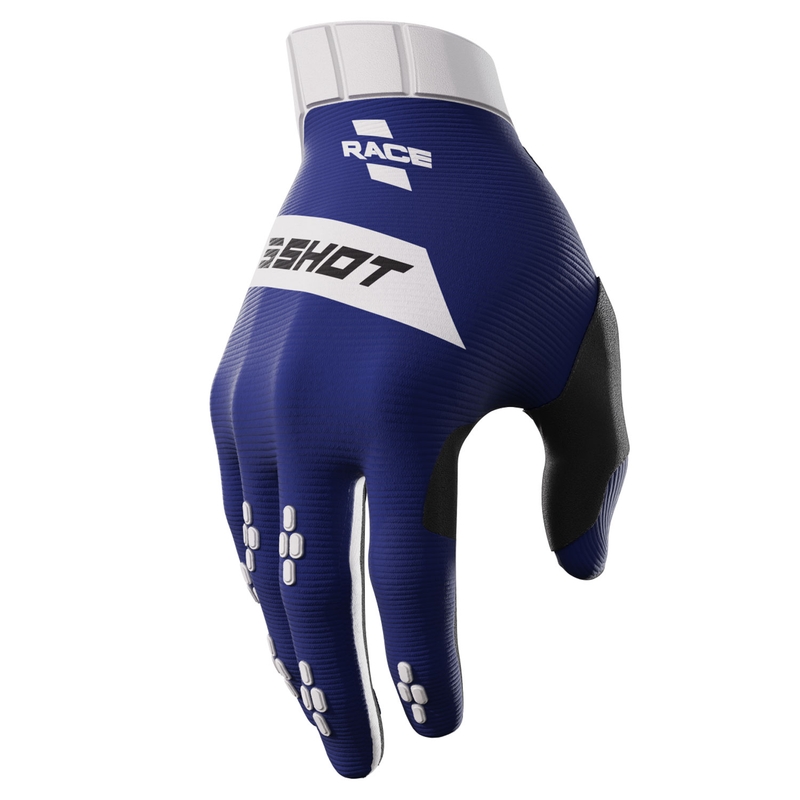Gants motocross enfant Shot Race bleu