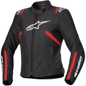 Blouson moto femme Alpinestars Stella T-SPS 2 Waterproof noir-blanc-rouge fluo
